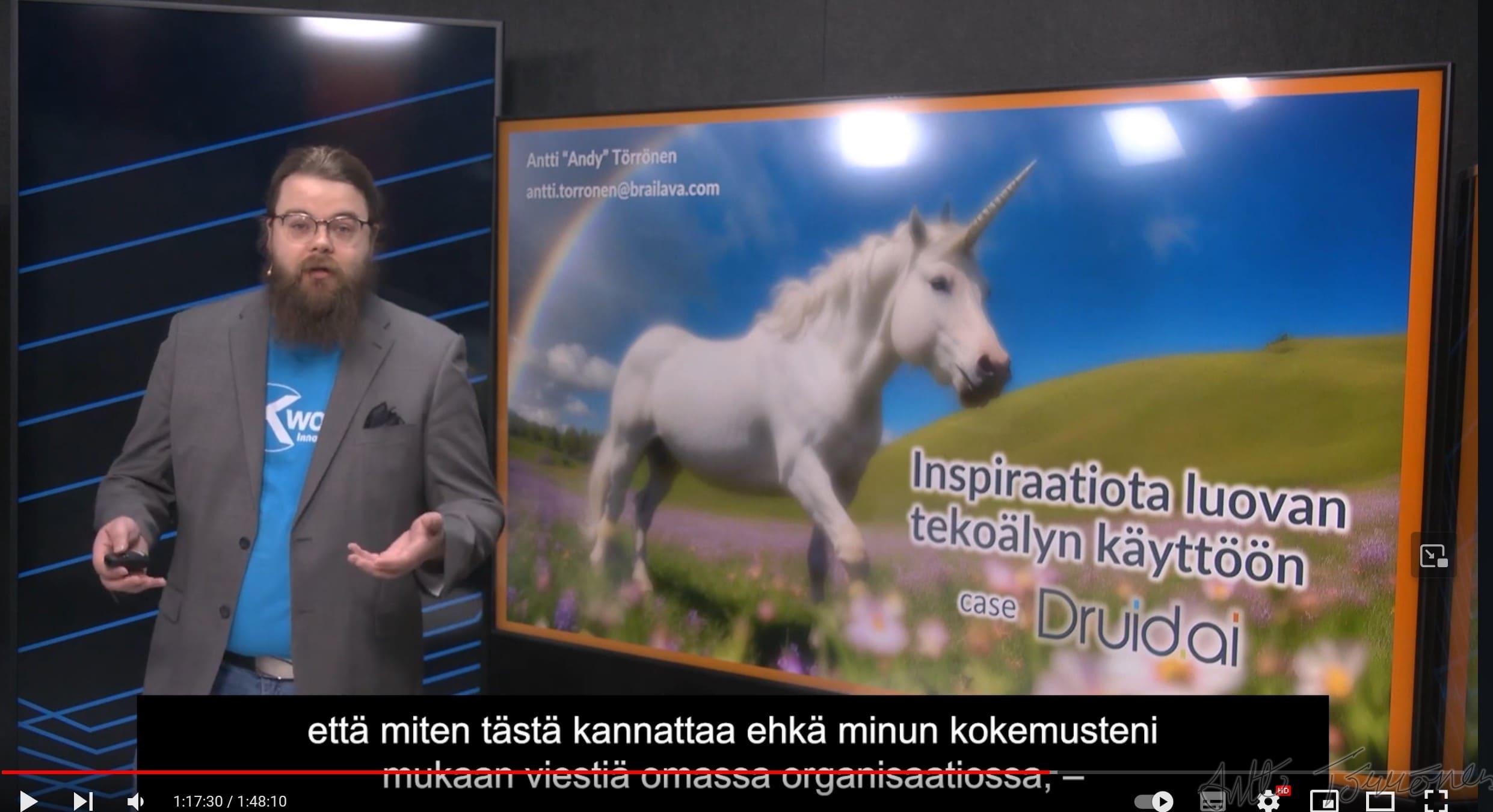 Inspiraatiota luovan tekoälyn käyttöön, case Druid.ai